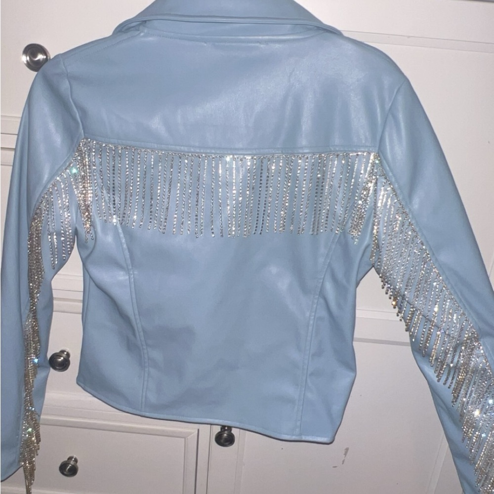 Light Blue leather jacket